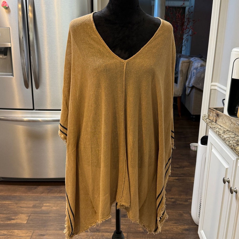 Zara Brown Knit Poncho size ML - Picture 1 of 5